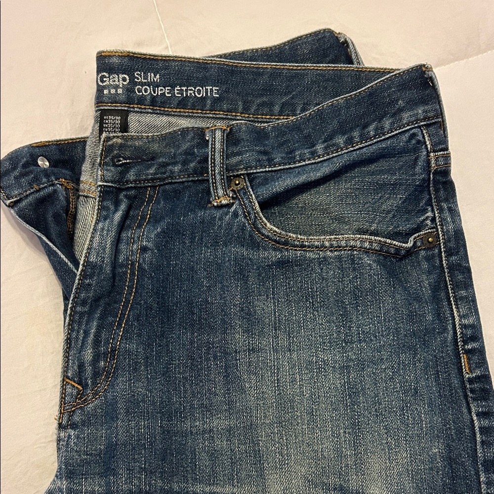 GAP Dark Blue Slim Jeans, Mens